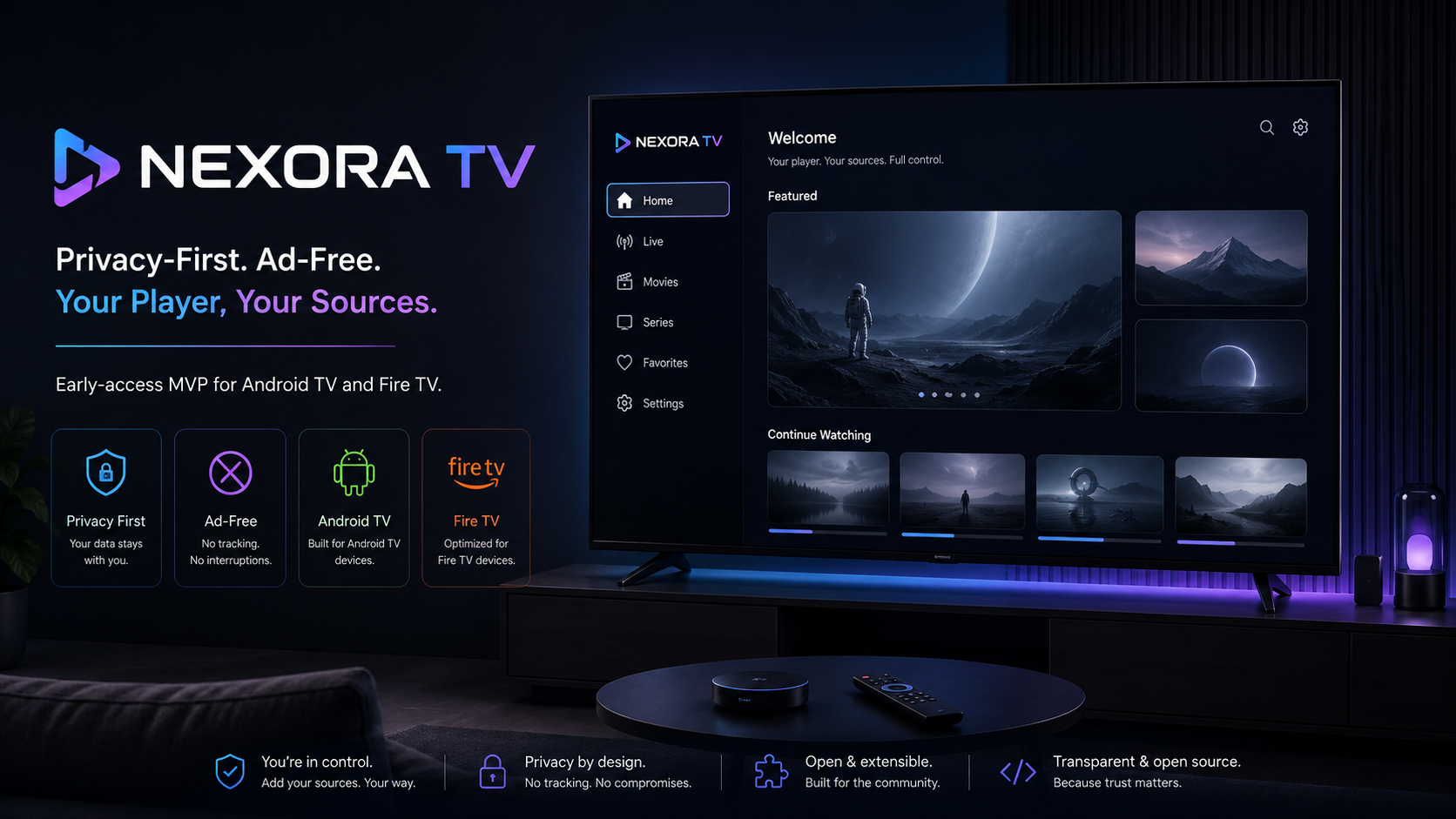 Nexora TV uygulama gorseli